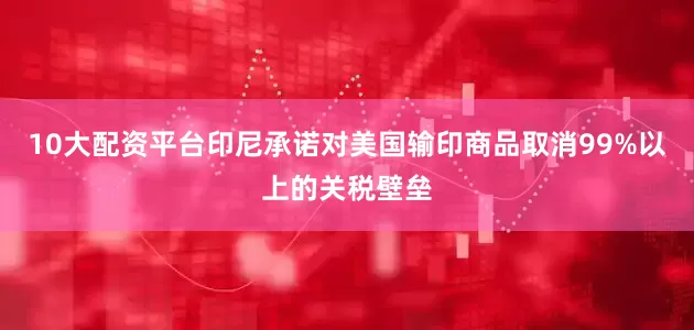 10大配资平台印尼承诺对美国输印商品取消99%以上的关税壁垒